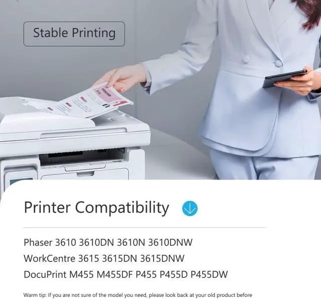 Alt view image 2 of 6 - Phaser 3610/Workcentre 3615 Black Extra High Capacity Toner Cartridge 106R02724 - Compatible 1 Pack 106R02724 Toner Replacement for Xerox DocuPrint M455 Phaser 3610 WorkCentre 3615 Printer