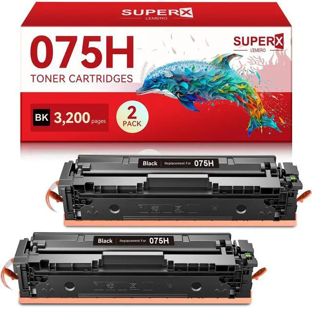 Main image of 075H Black Toner Cartridges Compatible for Canon 075H 075 Toner Cartridges Work for Canon MF660 LBP640 MF662Cdw MF663Cdw MF665Cdw LBP646Cdw LBP647Cdw Printer, 075H 075 Toner with Chip-2 Packs
