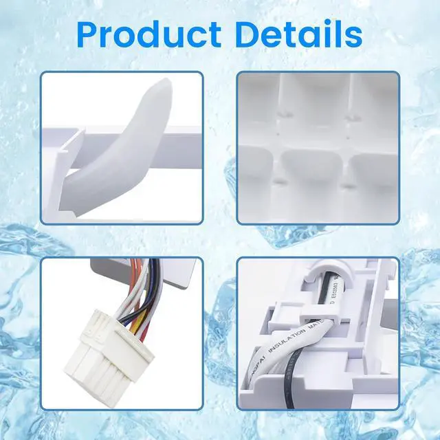 Alt view image 4 of 7 - Upgraded AEQ72909603 AEQ72909602 Refrigerator Ice Maker Assembly, Compatible with LG Refrigerators, Replacement for 2216335 AH3617225 EA3617225, 12 Cube Flex Tray Kit, Half Year