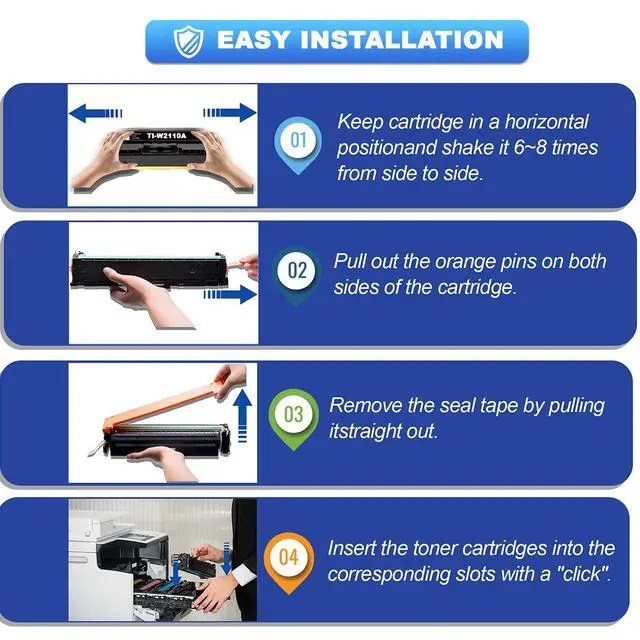 Alt view image 6 of 7 - 206A Toner Cartridges 4 Pack High Yield Replacement for HP 206A W2110A 206X W2110X Compatible with Color Laser Jet Pro MFP M255dw M283fdw M283cdw M255nw Printer (B/C/Y/M Color)