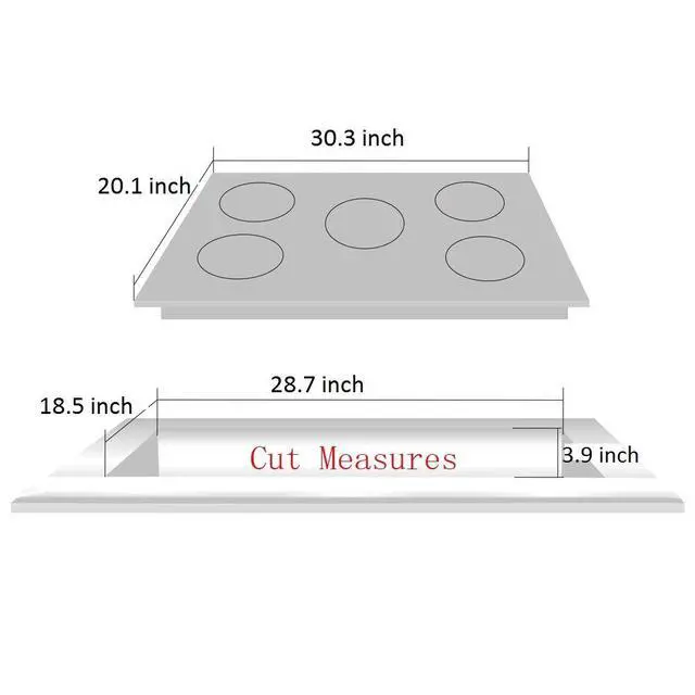 Alt view image 2 of 7 - 30 Inch Dual Fuel Gas Cooktop - 5 Burners, Tempered Glass, Drop-In, Sealed, DK157-A01S