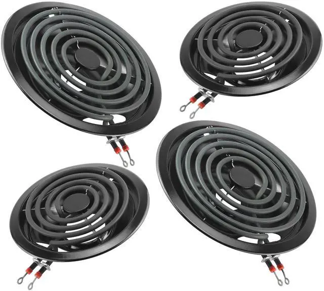 Main image of Stove Burner Drip Pans W10288051&MP22YA Electric Range Burner Element Compatible for Whirlpool Electric Range Stove-by,2*W10290350(8")2*W10290353(6") Stove Burner Covers