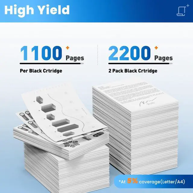 Alt view image 3 of 7 - 134A Black Toner Cartridge M209dw MFP 234dw 2 Pack with Chip | Compatible for HP 134A 134X Toner Cartridges for HP134A HP134X W1340A for Laser Jet M209dw MFP M234sdw M234sdw M234sdn