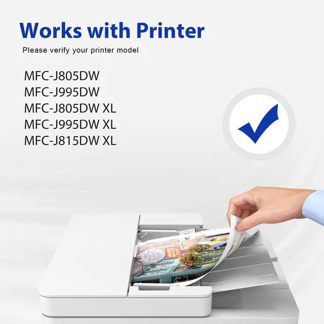 Alt view image 2 of 7 - LC3035 BK/C/M/Y Ink Cartridges 4 Pack Compatible for Brother LC3035XXL | LC3035BK, LC3035C, LC3035M, LC3035Y Ultra High-Yield Ink Cartridge Set for MFC-J805DW MFC-J995DW Printer - LC3035