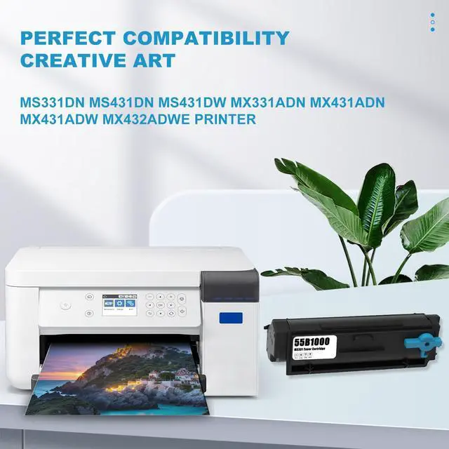 Alt view image 2 of 6 - Compatible with Lexmark 55B1000 MS431 MS331 Toner Cartridge | 55B1000 Black Toner Replacement for Lexmark MS331dn MS431dn MS431dw MX331adn MX431adn MX431adw MX432adwe Printers
