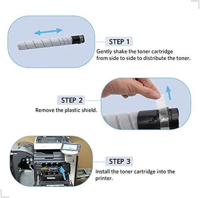 Alt view image 3 of 6 - TN321 TN-321 Toner Cartridge Replacement for Konica Minolta Bizhub TN321 C224e C364e C284e C224 C284 C364 C7822 C7828 Series Printers Ink (KCMY, 4-Pack)