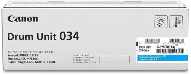 Main image of Genuine 034 Cyan Drum Cartridge Compatible with MF810Cdn, MF820Cdn