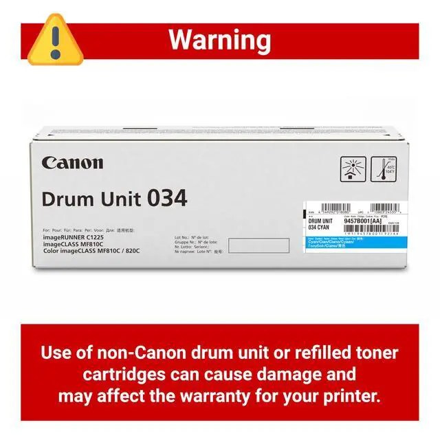 Alt view image 4 of 6 - Genuine 034 Cyan Drum Cartridge Compatible with MF810Cdn, MF820Cdn