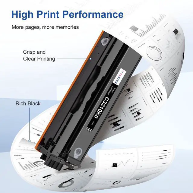 Alt view image 4 of 7 - Compatible C3210 Black Toner Cartridges Replacement for Lexmark C3210K0 Black Toner Cartridge for Lexmark C3224 C3326 C3426 MC3224 MC3326 MC3426 Series Printer - 1 Pack,with Chip