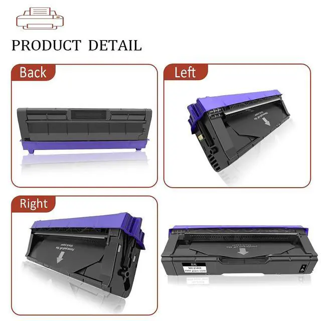 Alt view image 4 of 7 - M C250H Toner Cartridge Compatible for Ricoh M C250 C300 Printer | 4 Colors, High Capacity, Compatible for Ricoh M C250 C250FW C250FWB P C300 C300W C301 C301W Printer