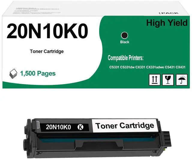 Main image of 20N10K0 Black Toner Cartridge Use for CS331 CS431 CX331 CX431 Printers (1,500 Pages)