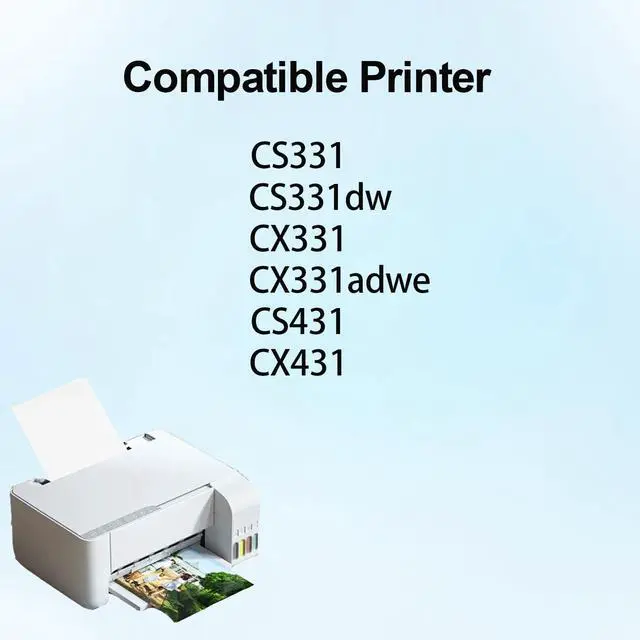 Alt view image 2 of 7 - 20N10K0 Black Toner Cartridge Use for CS331 CS431 CX331 CX431 Printers (1,500 Pages)