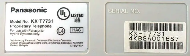 Alt view image 3 of 6 - KX-T7731 Telephone - White