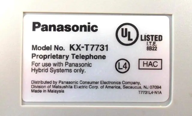 Alt view image 5 of 6 - KX-T7731 Telephone - White