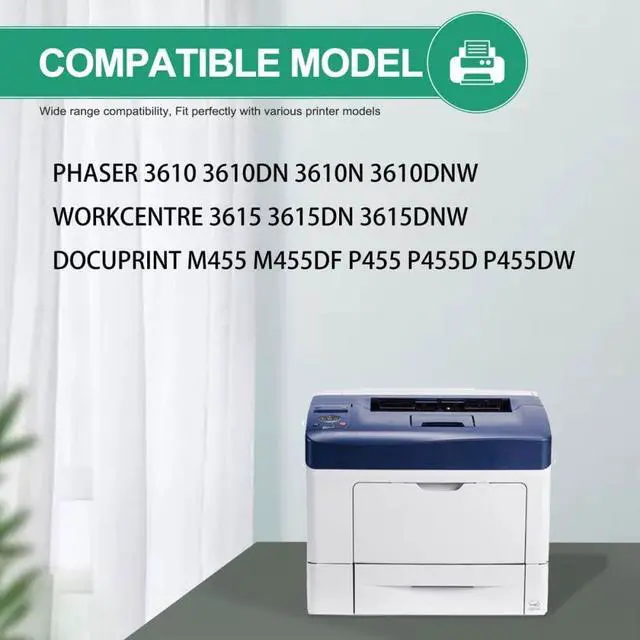 Alt view image 2 of 5 - Phaser 3610 Workcentre 3615 Black Toner Cartridge - 106R02724 1 Pack High Capacity 106R02724 Toner Replacement for Xerox Phaser 3610 WorkCentre 3615 DocuPrint M455 Printer