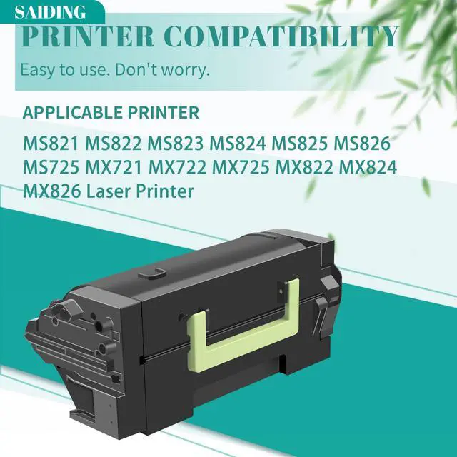 Alt view image 2 of 5 - 58D1H00 Black Toner Cartridge High Yield Compatible for Lexmark MS823 | 58D1H00 Compatible with Lexmark MS725 MS821 MS822 MS824 MS825 MS826 MX721 MX722 MX725 MX822 Laser Printer(1-Pack)