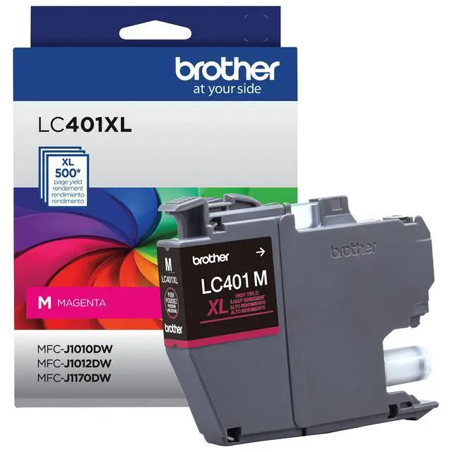 Alt view image 6 of 6 - Genuine LC401XL 3PK High Yield 3-Pack Color -Ink -Cartridges Includes 1 Cartridge Each of Cyan, Magenta and Yellow -Ink. & Genuine LC401XLM High Yield Magenta Black Ink Cartridge