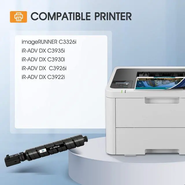 Alt view image 2 of 6 - GPR66 GPR-66 Toner Cartridge Set High Yield 4 Pack C3326i C3926i | Compatible for Canon GPR66 Work for Canon Color Image Runner C3326i Advance DX C3926i C3930i C3935i C3922i Printer