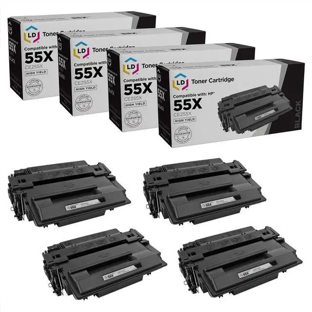 Main image of Products Compatible Toner Replacement for HP 55X CE255X (Black 4-Pack)