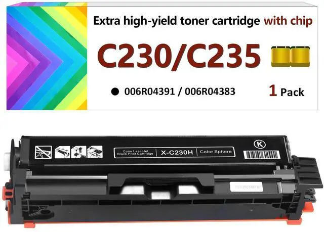 Main image of C230 C235 Black Toner Cartridge (with Chip) for Xerox,Replacement 006R04391 High-Yield 5500 Pages Ink Cartridge,Compatible with Xerox C235DNI/C230DNI Color Printer 006R04383 Standard Capacity (Black)