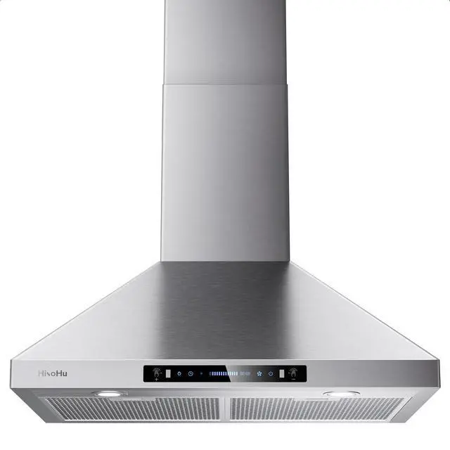 Main image of Wall Mount Range Hood 30 Inch, Ductless/Ducted Convertible, 780 CFM Stainless Kitchen Hood, with Aluminum Filters, Gesture & Touch Control