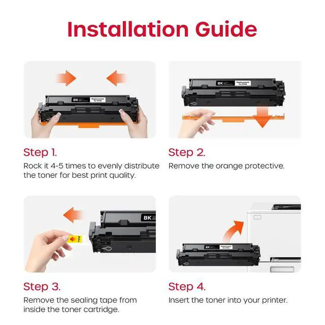 Alt view image 4 of 7 - 075H Toner Cartridge Set 4-Pack Replacement for Canon 075H 075 Printers | Compatible with Canon Color imageCLASS MF662Cdw MF665Cdw LBP646Cdw, High Yield with Chip, 3500 Pages Black, 2500 Pages Color