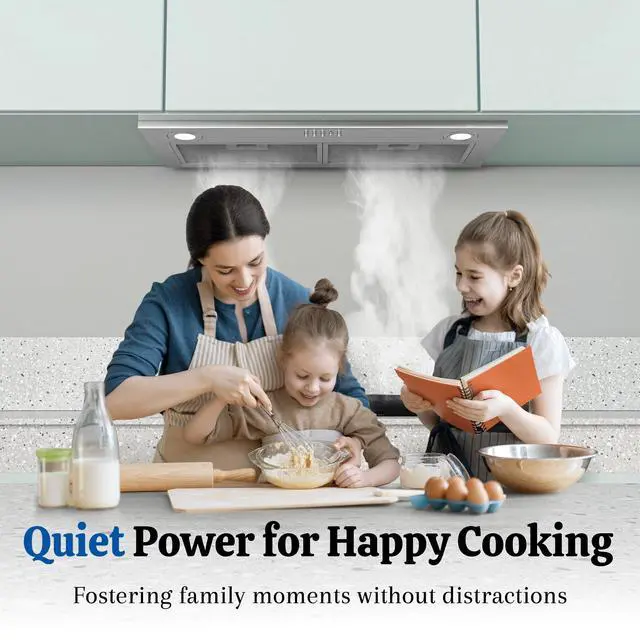 Alt view image 6 of 7 - Range Hood Insert 30 Inch, 600 CFM Ducted/Ductless Convertible Built-in Kitchen Vent Hood, Stainless Steel Stove Hood with 3 Speed Exhaust Fan & Aluminum Filters