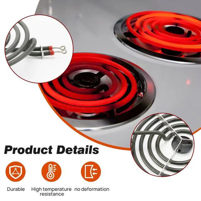 Alt view image 5 of 7 - Electric Range Burner Element Kit W10196405 W10196406 MP22YA Oven Top Drip Tray, 6 MP15YA and 8 MP21YA by | Compatible with Whirlpool, Ken.more, May.tag