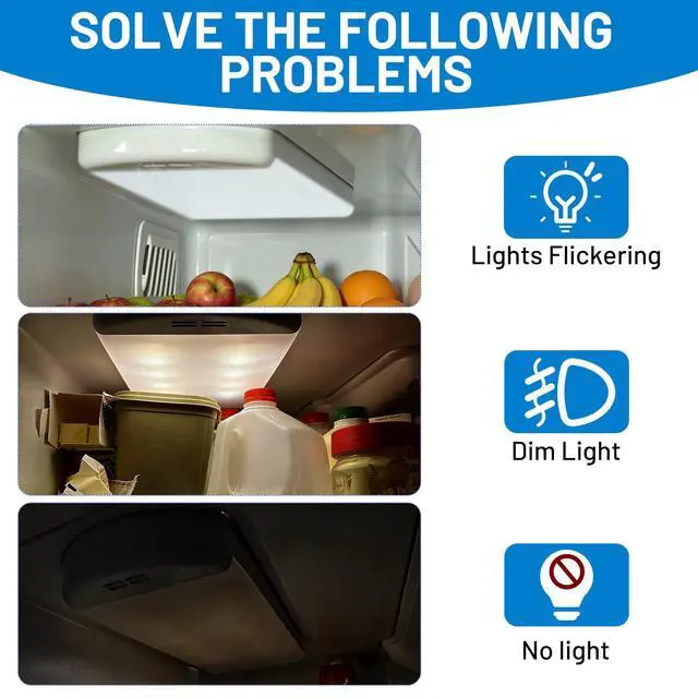 Alt view image 7 of 7 - WRX735SDBM03 WRX735SDBM02 WRX735SDBE00 WRX735SDBH01 Refrigerator Light Replacement for Whirlpool Refrigerator led Light, W11125428 Light Module Assembly Board Replace W10850514 WPW10587287