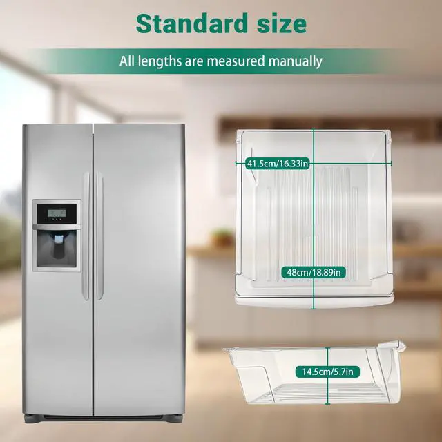Alt view image 3 of 7 - 241969607 refrigerator Meat Drawer Compatible with frigidaire crosley etc refrigerators (Some models), Replaceable Models 241969601 241969602 241969603 241969606 4582798 OEM25113142 PS12364153 etc