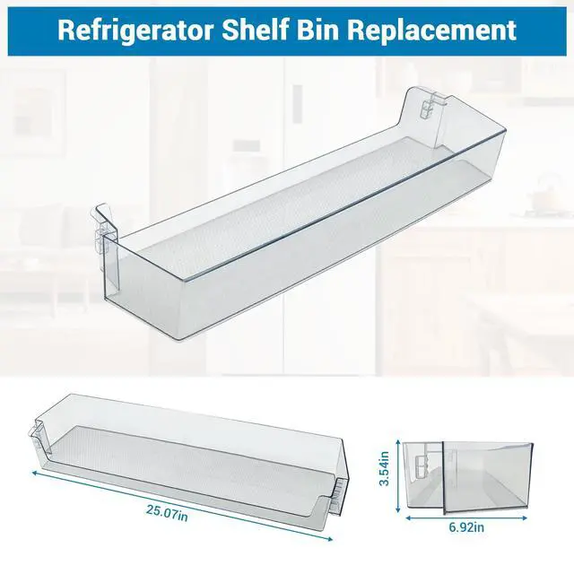 Alt view image 4 of 7 - HRT180N6AWD Long Door Bin Compatible with Hisense HRT180N6ABD, HRT180N6AVD, HRT180N6AWE Full Width Door Bin Part Number: K2160379