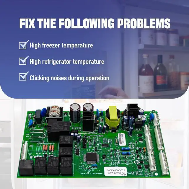 Alt view image 2 of 6 - WR55X10942C WR55X10942 Control Board Replacement for GE Refrigerator | Replace WR55X10942P WR55X11130 WR55X10552 WR55X10656 WR55X10996 WR55X11072 WR55X10775, Non-Universal