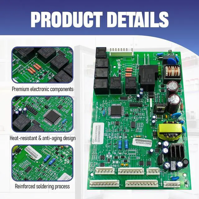 Alt view image 4 of 6 - WR55X10942C WR55X10942 Control Board Replacement for GE Refrigerator | Replace WR55X10942P WR55X11130 WR55X10552 WR55X10656 WR55X10996 WR55X11072 WR55X10775, Non-Universal