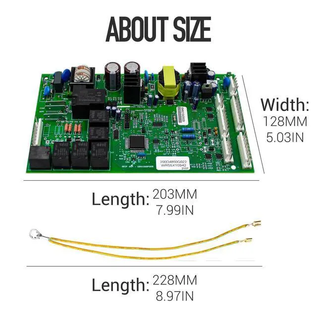 Alt view image 5 of 6 - WR55X10942C WR55X10942 Control Board Replacement for GE Refrigerator | Replace WR55X10942P WR55X11130 WR55X10552 WR55X10656 WR55X10996 WR55X11072 WR55X10775, Non-Universal