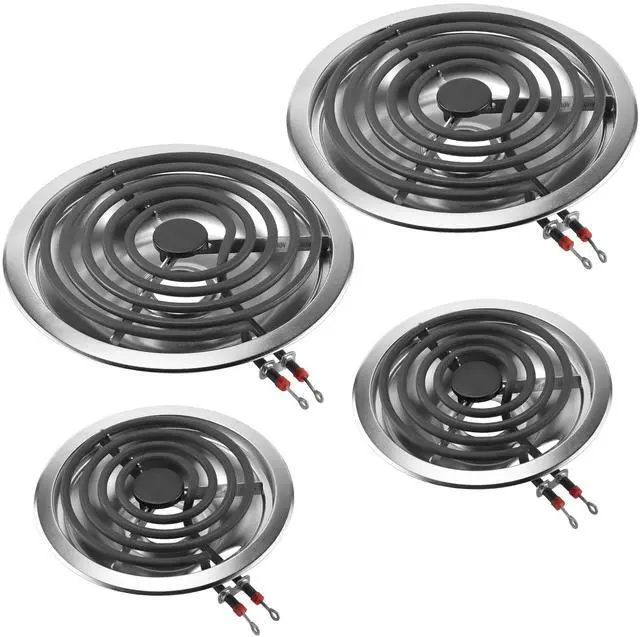 Main image of Silver Electric Stove Burner Drip Pans and Electric Stove Burner | Pans 316048414(6")316048413(8")+Burner MP21YA(8")8 MP15YA(6") Compatible for Frigi-daire Ken-more etc by