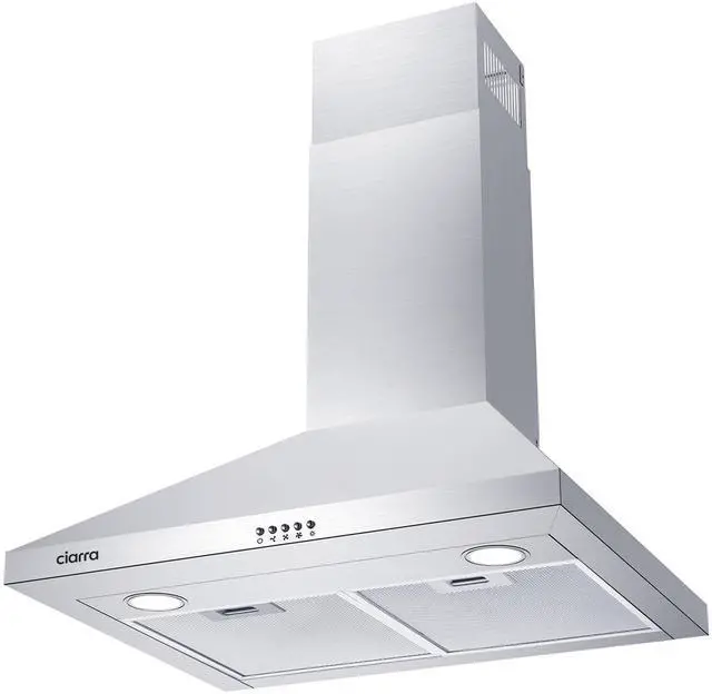 Main image of Range Hood 30 inch Wall Mount 550CFM Ducted Ductless Stove Vent Hood with 2 LED Light for Kitchen, Stainless Steel, Push Button, Easy to Install, CAS75206P-N