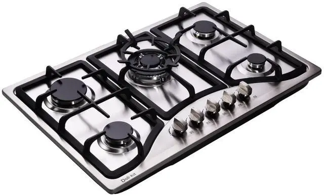 Main image of 30 Inch Dual Fuel Sealed 5 Burner Stainless Steel Gas Cooktop Drop-In Gas Hob DK257-A10