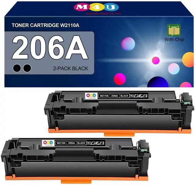 Main image of 206A Black Toner Cartridges W2110A | for Color Laser jet Pro MFP m283fdw M283cdw M255dw M283 Printer(2 Pack, Black)