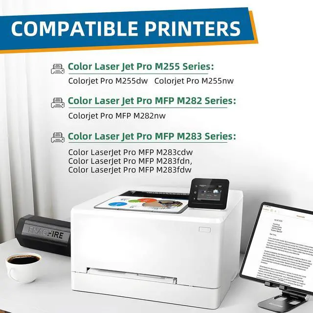 Alt view image 2 of 7 - 206A Black Toner Cartridges W2110A | for Color Laser jet Pro MFP m283fdw M283cdw M255dw M283 Printer(2 Pack, Black)