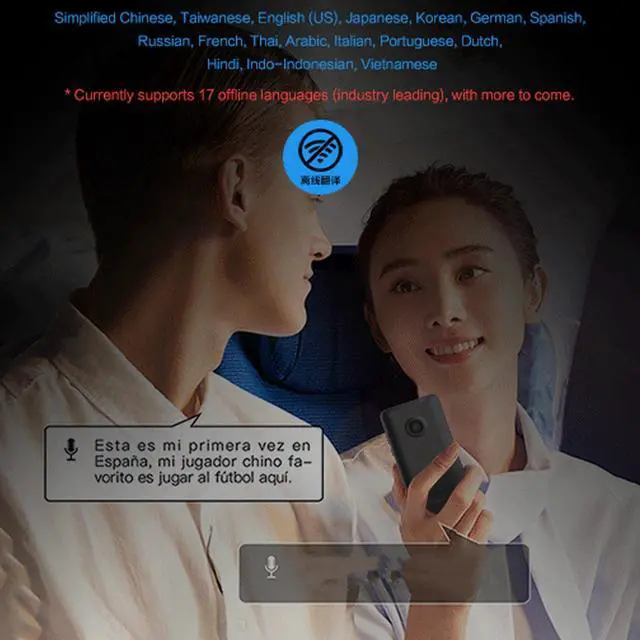 Alt view image 2 of 7 - AI Language Translator Device, 8GB Voice Instant Two Way 138 Language Translator, 2.8 Inch Touchscreen, Offline/Recording/Photo Translation for Business Travel