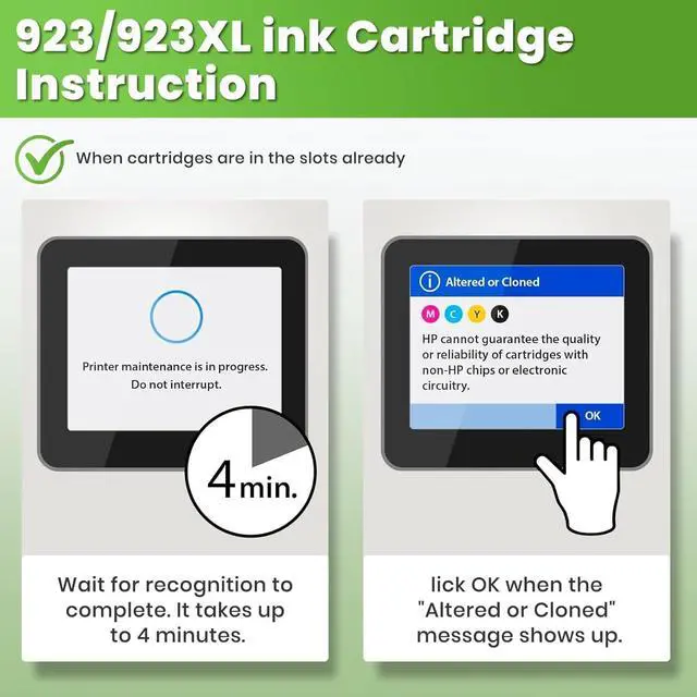 Alt view image 3 of 5 - Twin Pack 936 936e 936XL Ink Cartridges Combo Pack with Chip Replacement for HP 936e Ink Cartridges Work OfficeJet Pro 9730e 9135e 9120e 9110 9120b 9120 9110b 9130e 9110e 9130b, Black