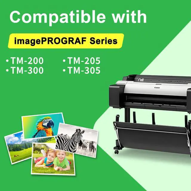 Alt view image 2 of 7 - PFI-120 Ink Cartridge Set 130ml Pigment PFI-120MBK PFI-120BK PFI-120C PFI-120M PFI-120Y Ink Tank Replacement for Canon imagePROGRAF TM-300 TM-305 TM-200 TM-205 (6-Pack,130ml)