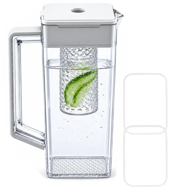 Main image of DA97-21261K Water Pitcher Assembly Replacement for samsung Refrigerator | RF30BB6600QL, RF29BB8600QL, RF23BB8600QL, RF30BB660012, etc Water Pitcher, No Leak, Includes 2 Sealing Rings