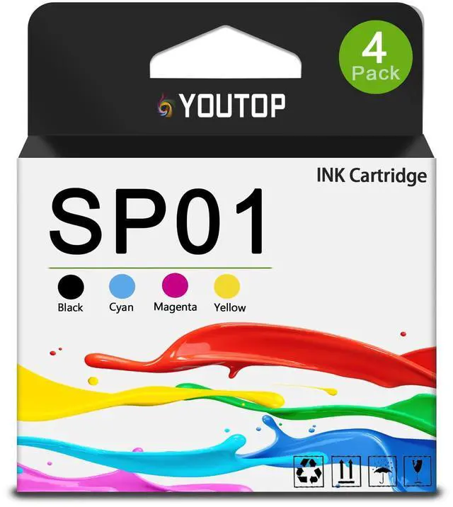 Main image of SP01 SP-01 SP-1 Sublimation Ink Cartridge SP01XLBK SP01CS SP01MS SP01YS Ink Cartridge Works for SP-1 Sublimation Inkjet Printer(4 Pack)