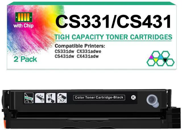 Main image of 20N10K0 Black Toner Cartridge(with chip) for Lexmark CS331dw CS431dw CX331adwe CX431adw Printer,1,500 Pages High Yield Ink Cartridge Compatible 20N1HK0,20N1XK0 (1 Pack Black)