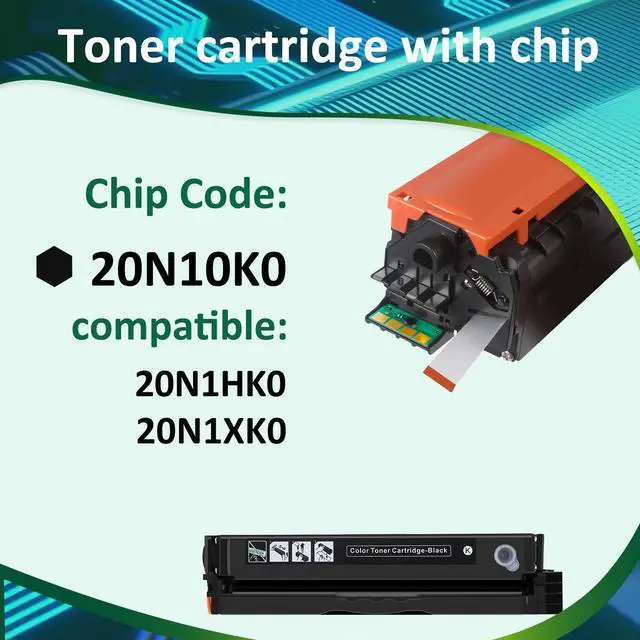 Alt view image 3 of 7 - 20N10K0 Black Toner Cartridge(with chip) for Lexmark CS331dw CS431dw CX331adwe CX431adw Printer,1,500 Pages High Yield Ink Cartridge Compatible 20N1HK0,20N1XK0 (1 Pack Black)