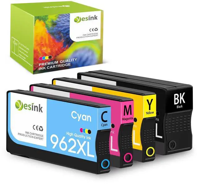 Main image of 962XL Ink Cartridges Latest Version Combo Pack, High-Yield, Replacement for HP 962, Work for OfficeJet Pro 9010 9015 9020 9018 9025 9018 9019 9012 Printers (Black, Cyan, Magenta, Yellow, 4 Pack)