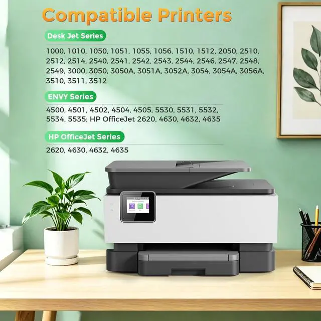Alt view image 2 of 7 - 61XL Ink Cartridge Replacement for HP 61 Ink Cartridge Combo Pack 61XL for 1000, 1010, 1050, 1510, 2050, 2510, 2540, 3000, 3050, 3510, 4500, 5530, 2620, 4630 Printer (1 Black, 1 Tri-Color, 2-Pack)