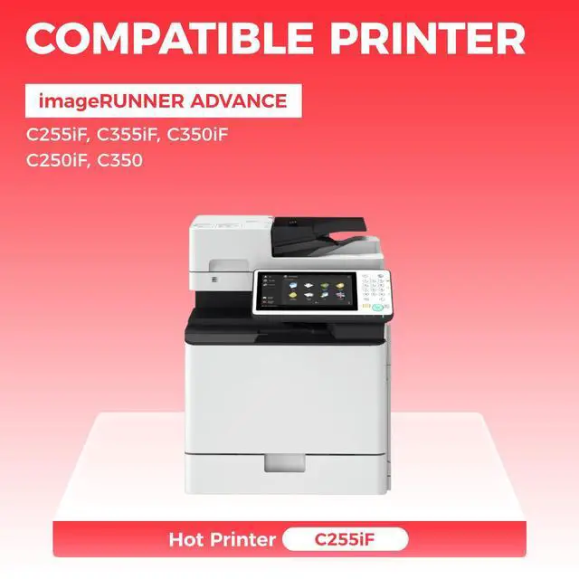Alt view image 2 of 6 - GPR-51 GPR51 Toner Cartridge 8516B003 8517B003 8518B003 8519B003 Replacement for Canon ImageRunner Advance C250if C255if C350if C350p C355if Printer Ink High Yield 4-Pack Set Black Cyan Magenta Yellow
