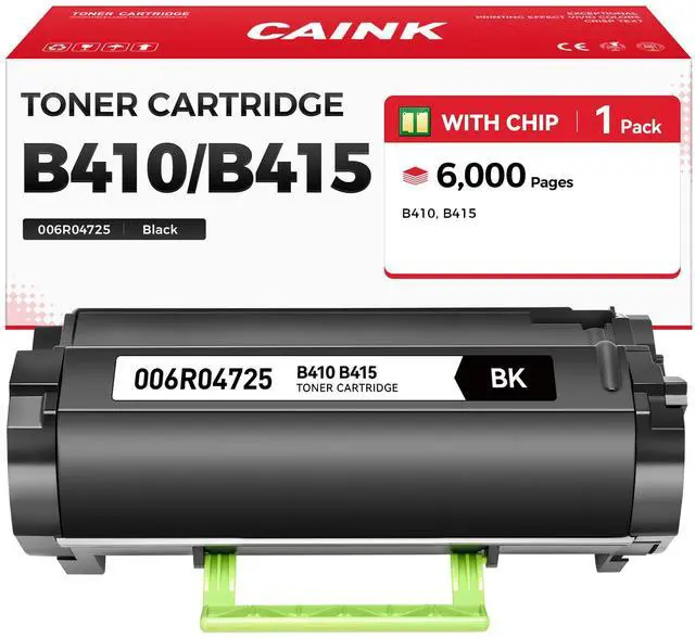 Main image of B410 B415 Black High Capacity Toner Cartridge with Chip Replacement for Xerox 006R04725 006R04726 Toner Compatible for Xerox B410 Versalink B415 B415DN Multfunction Printer Laser All-in-One Ink 1-Pack